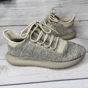 Adidas Tubular Shadow‎ Knit Sneaker Cream Black Men’s Size 6.5